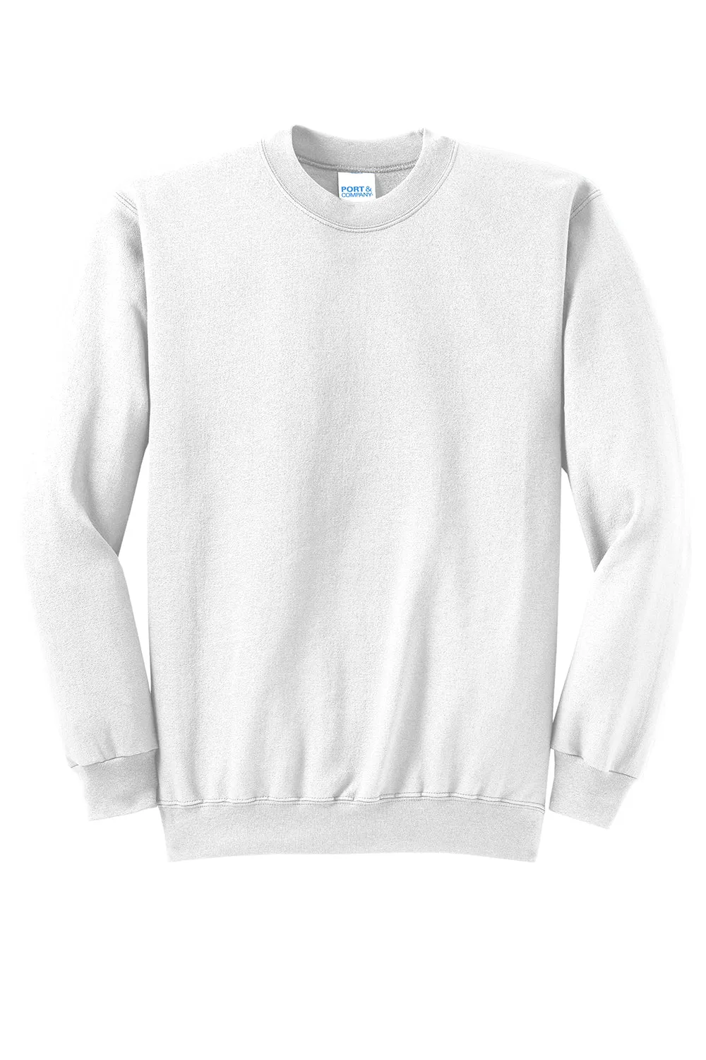 Port & Company Mens Core Pill Resistant Fleece Crewneck Sweatshirt - White  Buy the latest Clothing Port-Company