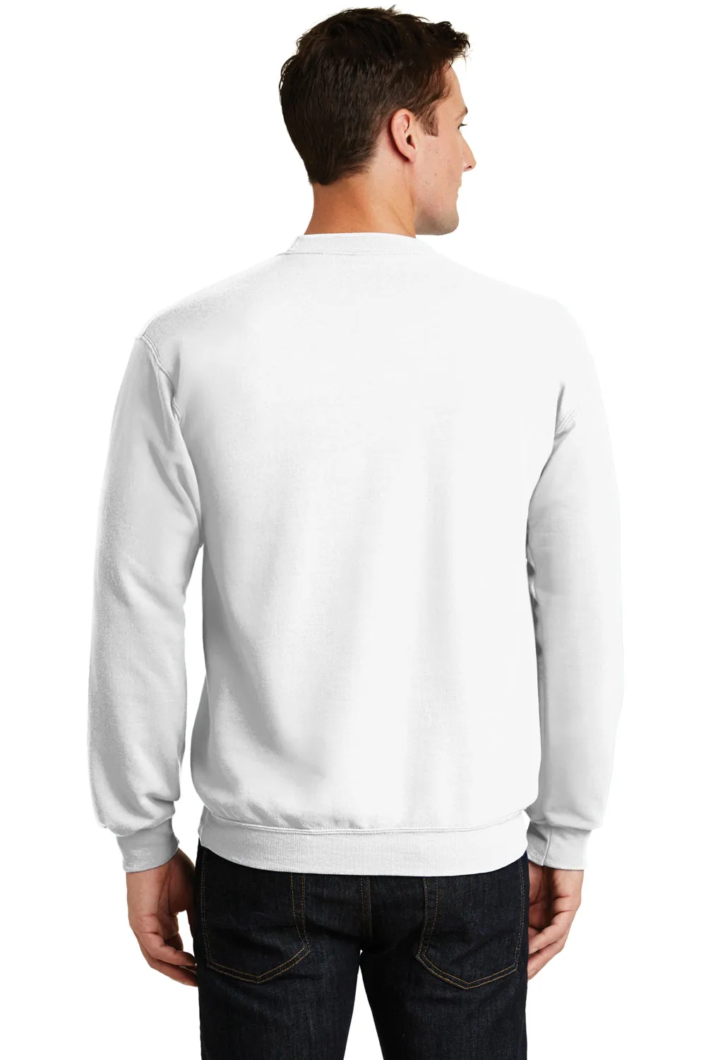 Port & Company Mens Core Pill Resistant Fleece Crewneck Sweatshirt - White  Buy the latest Clothing Port-Company