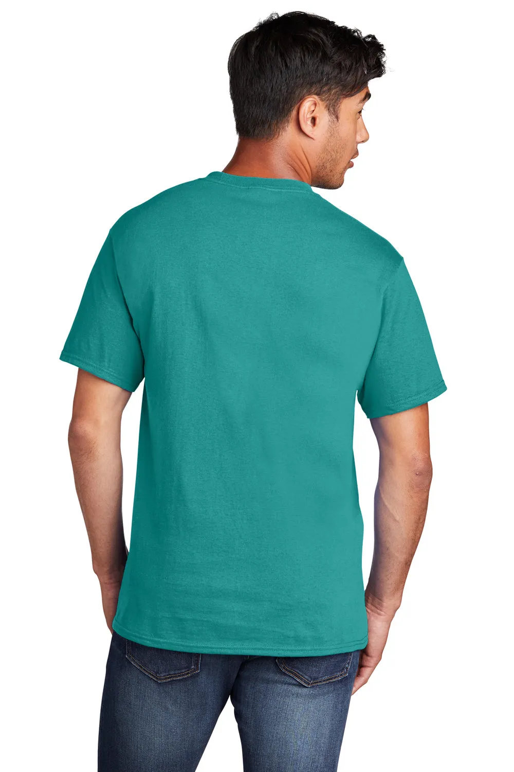 Port & Company Mens Core Short Sleeve Crewneck T-Shirt - Bright Aqua Blue  Buy the latest Clothing Port-Company