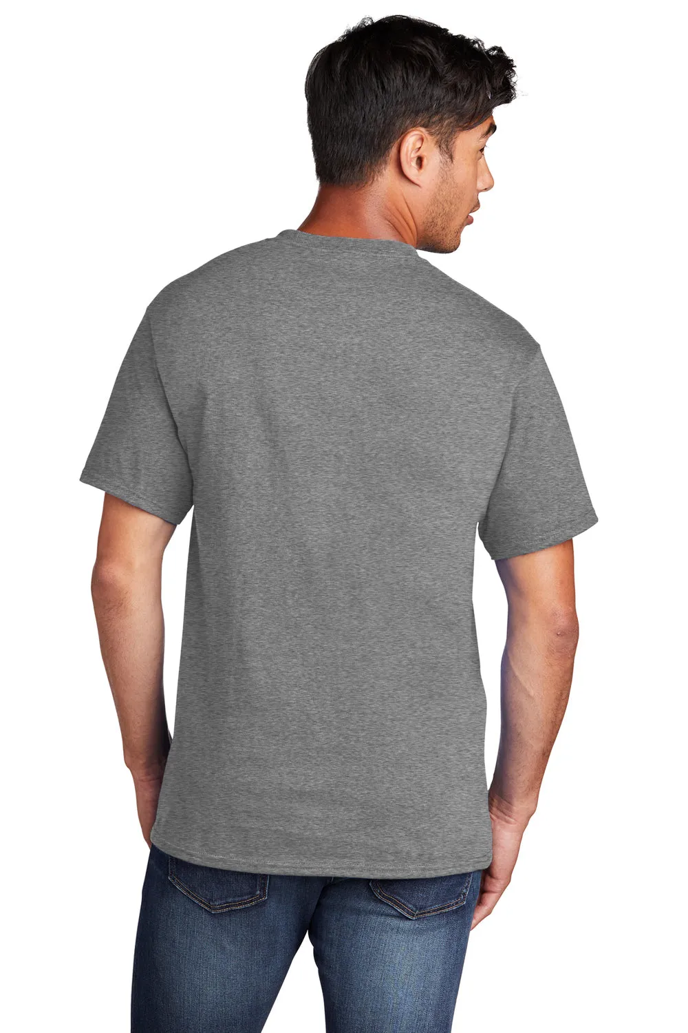 Port & Company Mens Core Short Sleeve Crewneck T-Shirt - Heather Graphite Grey  Buy the latest Clothing Port-Company