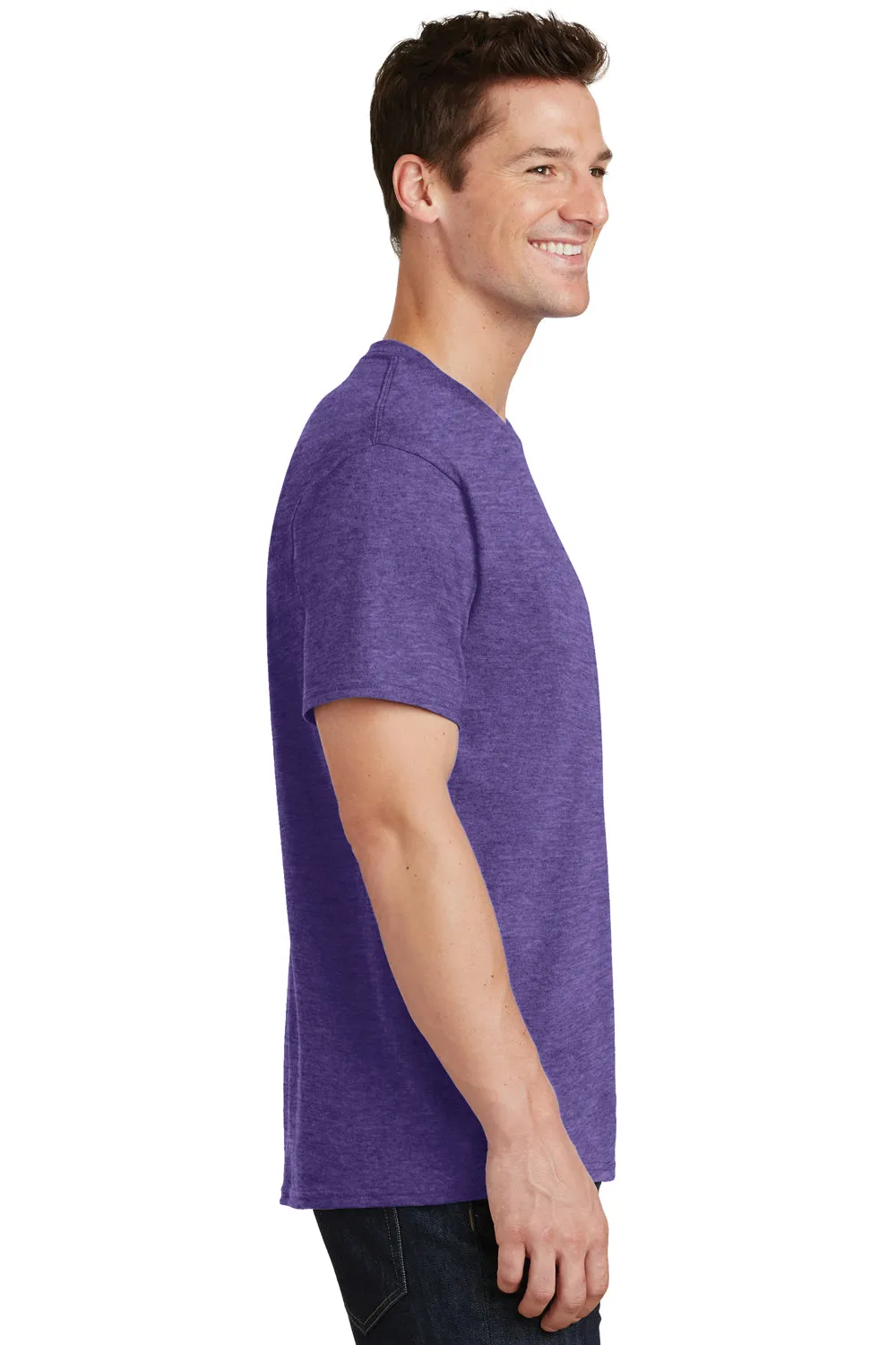 Port & Company Mens Core Short Sleeve Crewneck T-Shirt - Heather Purple  Buy the latest Clothing Port-Company