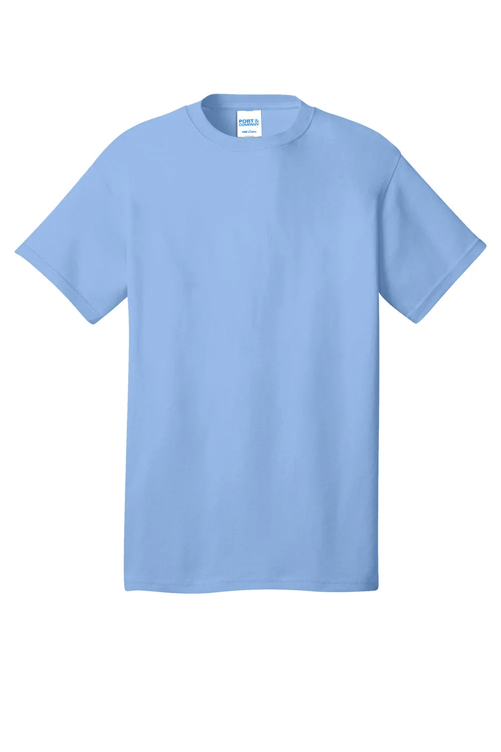 Port & Company Mens Core Short Sleeve Crewneck T-Shirt - Light Blue  Buy the latest Clothing Port-Company