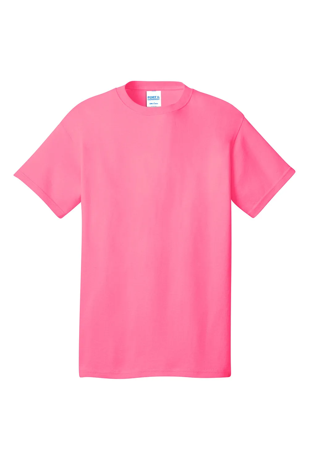Port & Company Mens Core Short Sleeve Crewneck T-Shirt - Neon Pink  Buy the latest Clothing Port-Company