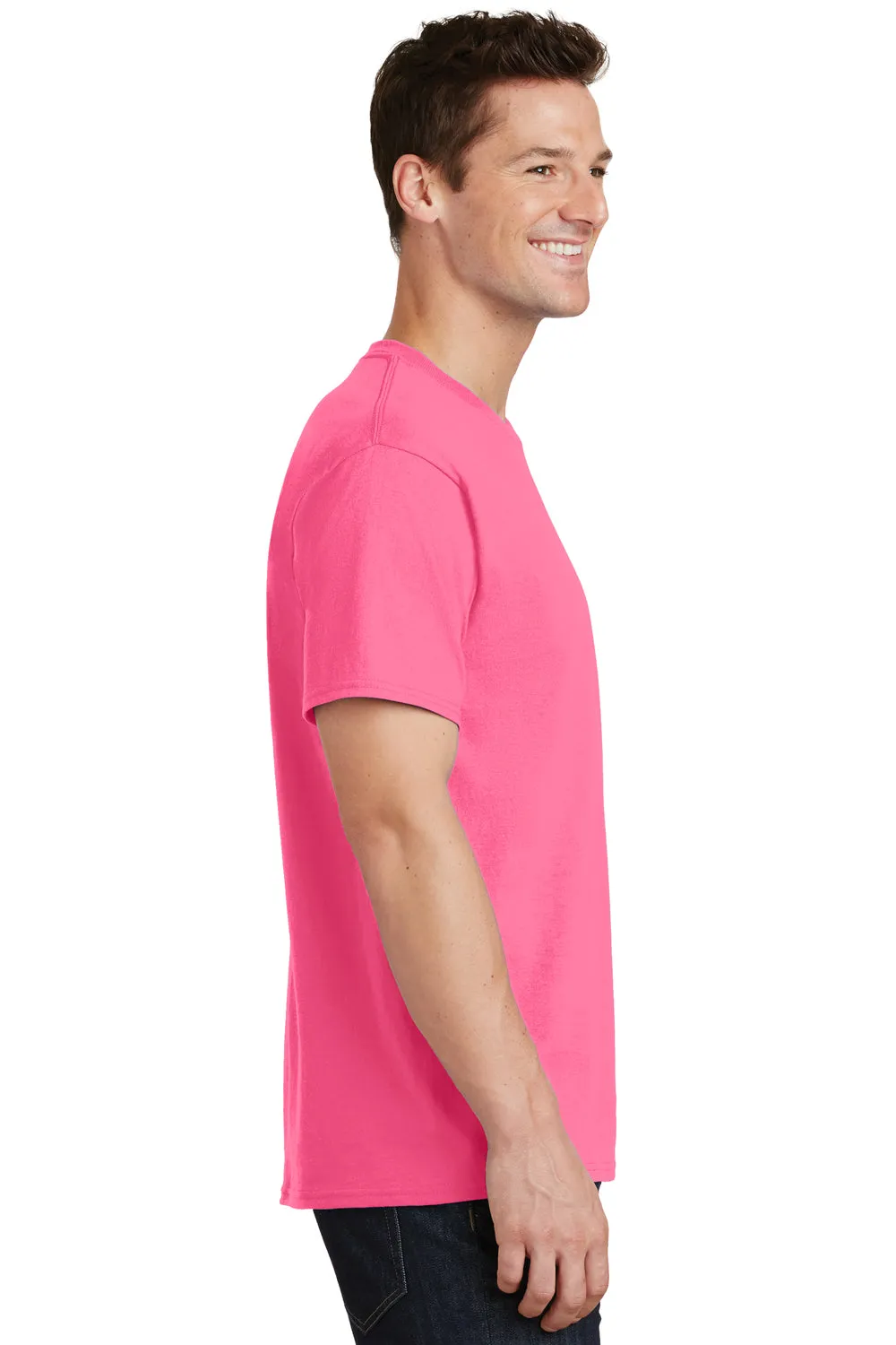 Port & Company Mens Core Short Sleeve Crewneck T-Shirt - Neon Pink  Buy the latest Clothing Port-Company