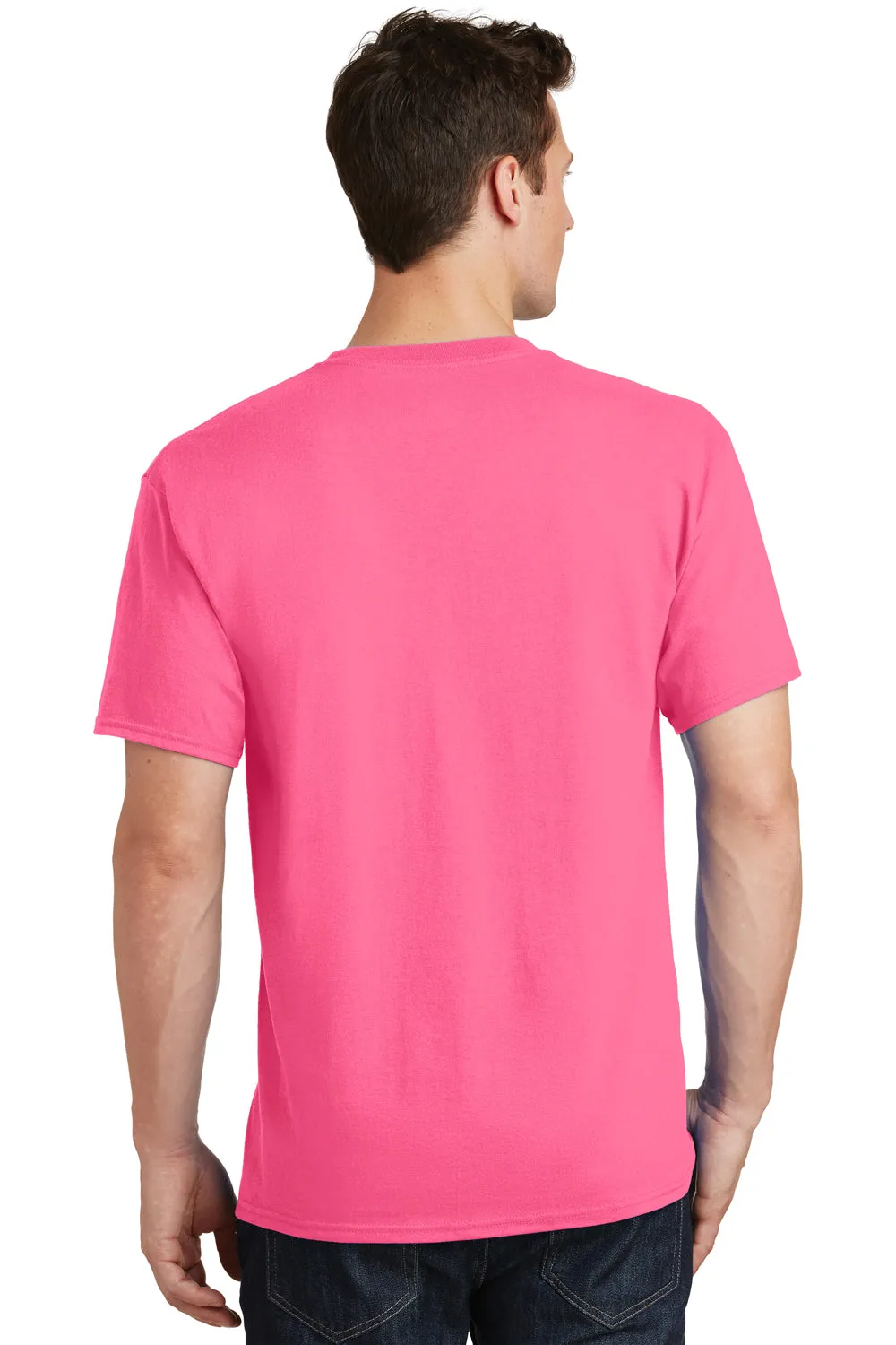 Port & Company Mens Core Short Sleeve Crewneck T-Shirt - Neon Pink  Buy the latest Clothing Port-Company