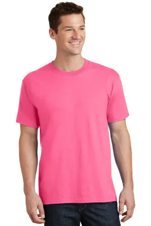 Port & Company Mens Core Short Sleeve Crewneck T-Shirt - Neon Pink  Buy the latest Clothing Port-Company