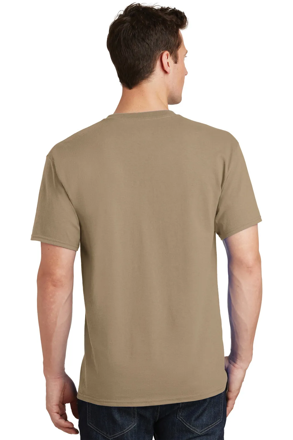 Port & Company Mens Core Short Sleeve Crewneck T-Shirt - Sand Brown  Buy the latest Clothing Port-Company