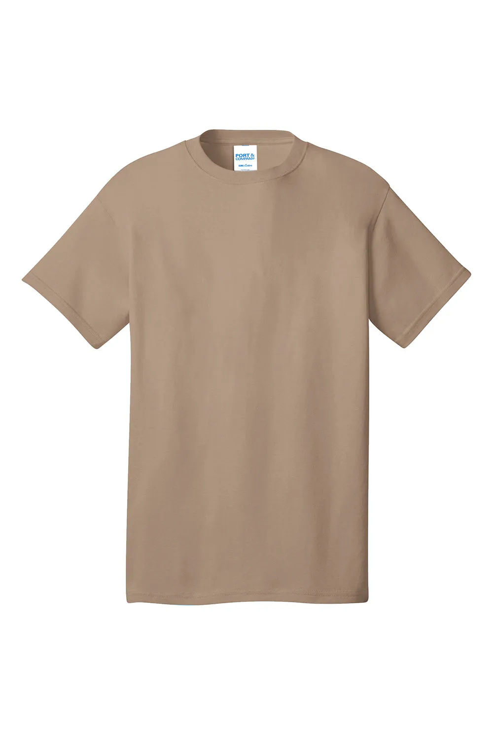 Port & Company Mens Core Short Sleeve Crewneck T-Shirt - Sand Brown  Buy the latest Clothing Port-Company