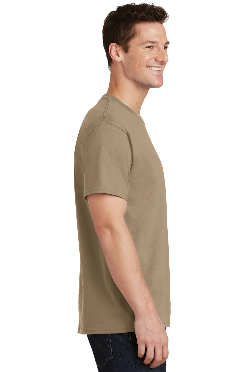 Port & Company Mens Core Short Sleeve Crewneck T-Shirt - Sand Brown  Buy the latest Clothing Port-Company