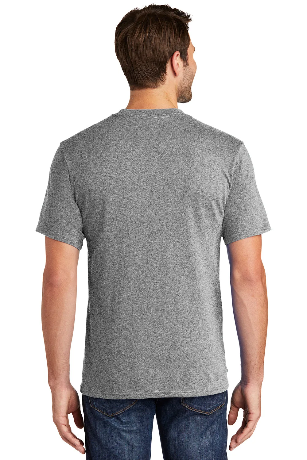 Port & Company Mens Core Short Sleeve Crewneck T-Shirt w/ Pocket - Heather Grey  Buy the latest Clothing Port-Company