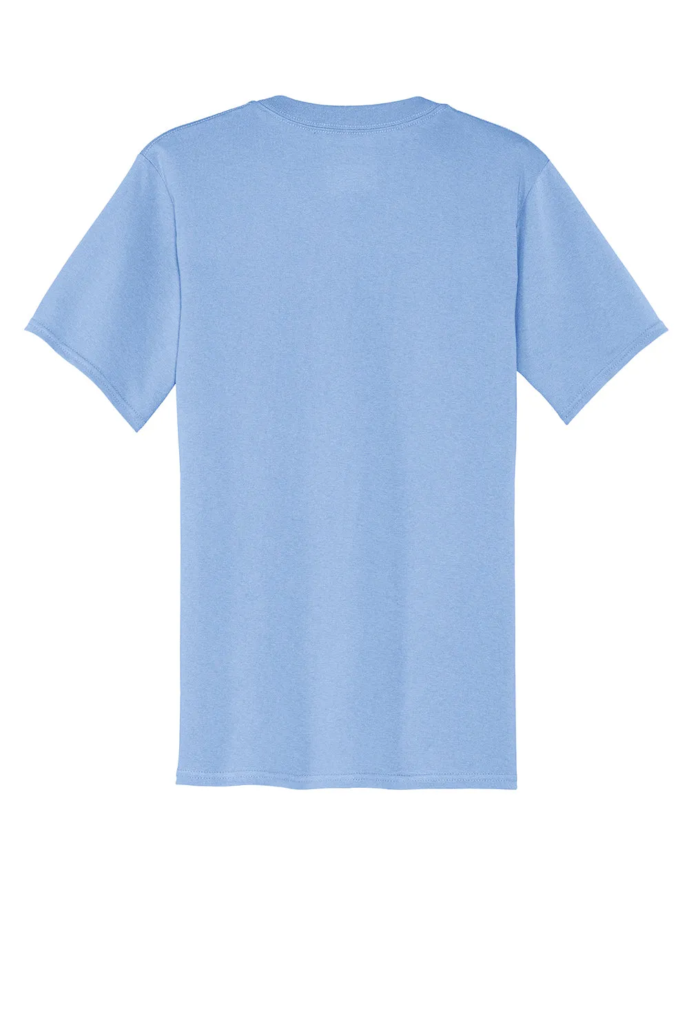 Port & Company Mens Core Short Sleeve Crewneck T-Shirt w/ Pocket - Light Blue  Buy the latest Clothing Port-Company