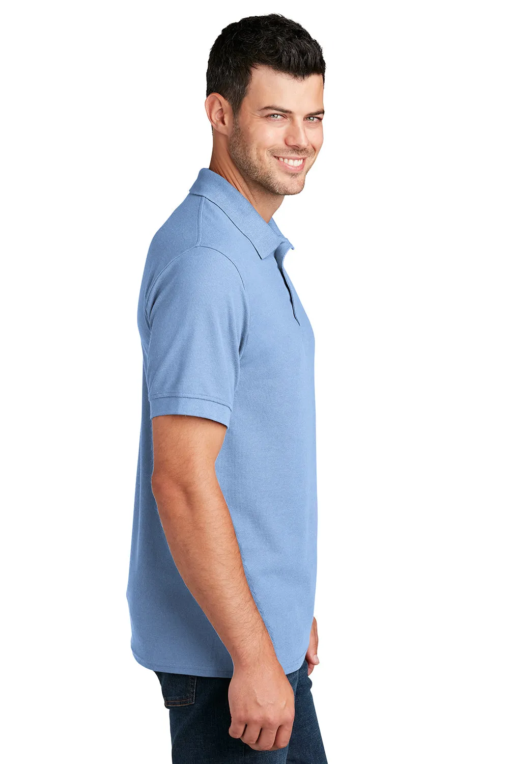 Port & Company Mens Core Stain Resistant Short Sleeve Polo Shirt - Light Blue  Buy the latest Clothing Port-Company