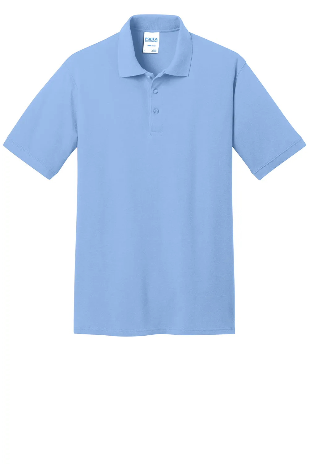 Port & Company Mens Core Stain Resistant Short Sleeve Polo Shirt - Light Blue  Buy the latest Clothing Port-Company