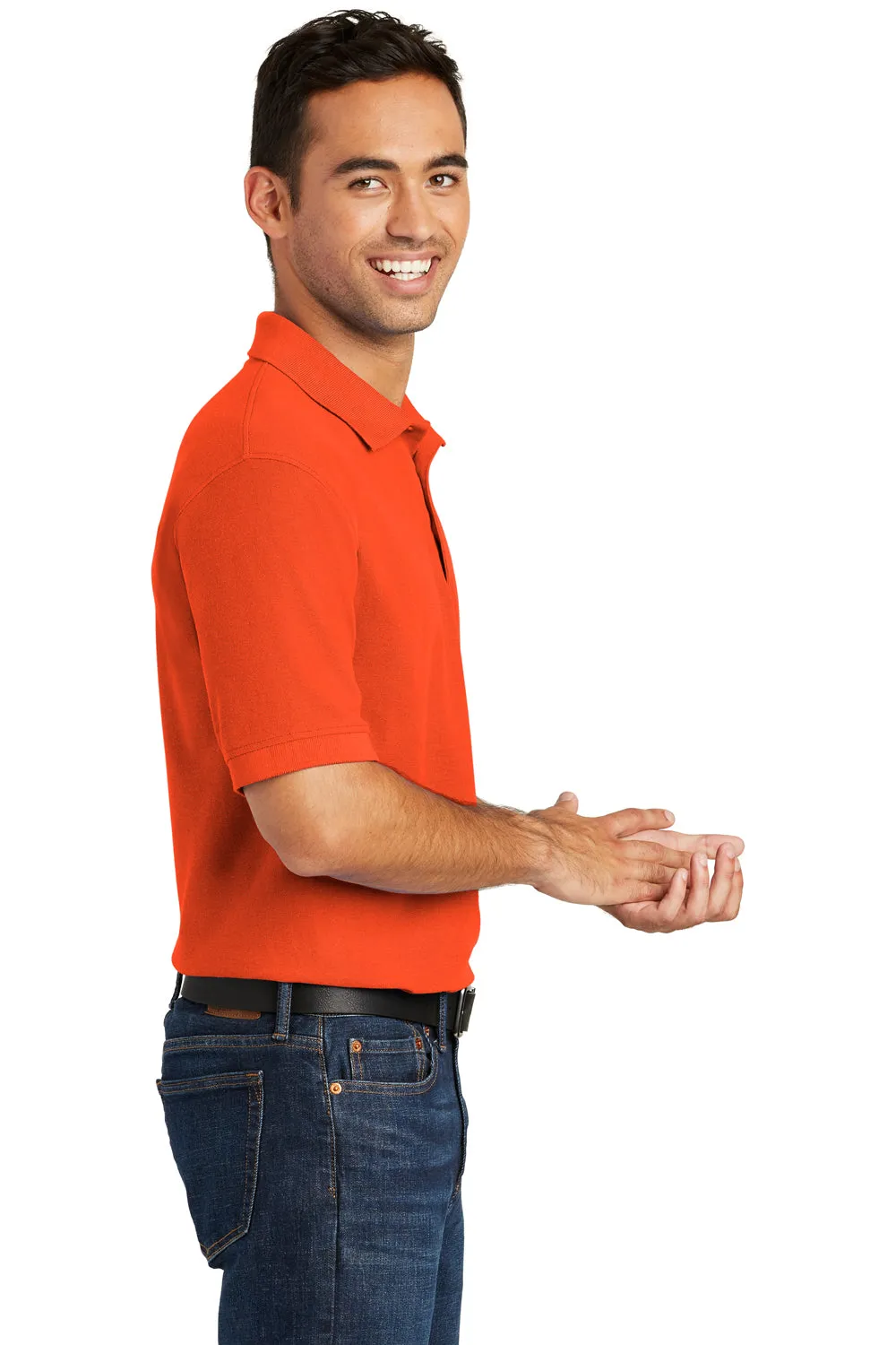 Port & Company Mens Core Stain Resistant Short Sleeve Polo Shirt - Orange - Closeout  Buy the latest Clothing Port-Company