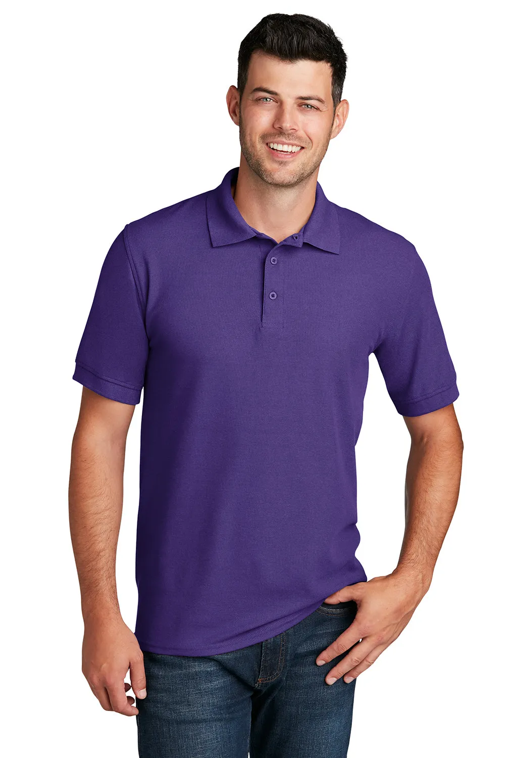 Port & Company Mens Core Stain Resistant Short Sleeve Polo Shirt - Purple  Buy the latest Clothing Port-Company