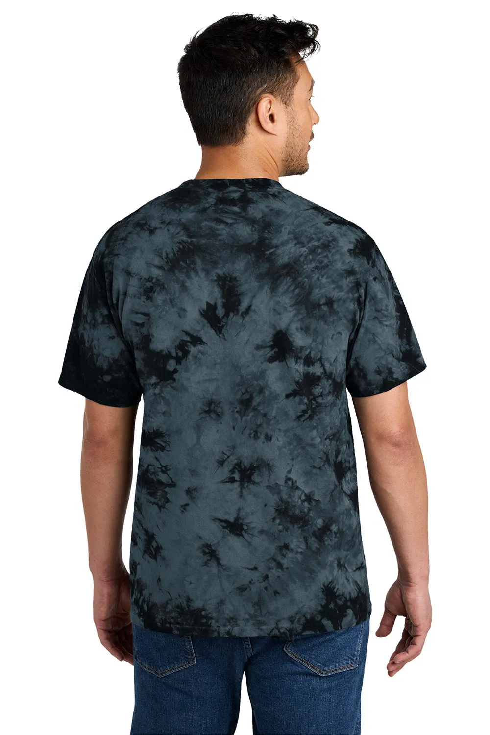 Port & Company Mens Crystal Tie-Dye Short Sleeve Crewneck T-Shirt - Black  Buy the latest Clothing Port-Company