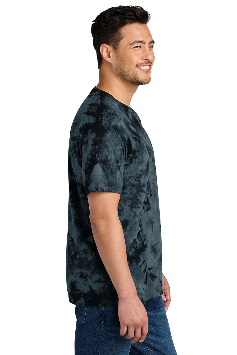 Port & Company Mens Crystal Tie-Dye Short Sleeve Crewneck T-Shirt - Black  Buy the latest Clothing Port-Company