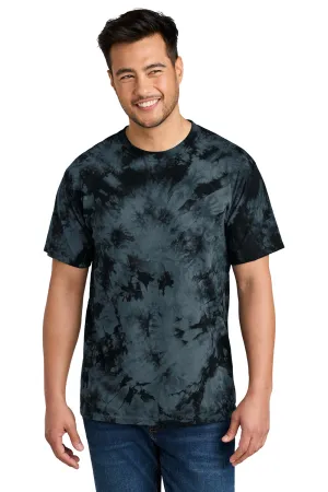 Port & Company Mens Crystal Tie-Dye Short Sleeve Crewneck T-Shirt - Black  Buy the latest Clothing Port-Company