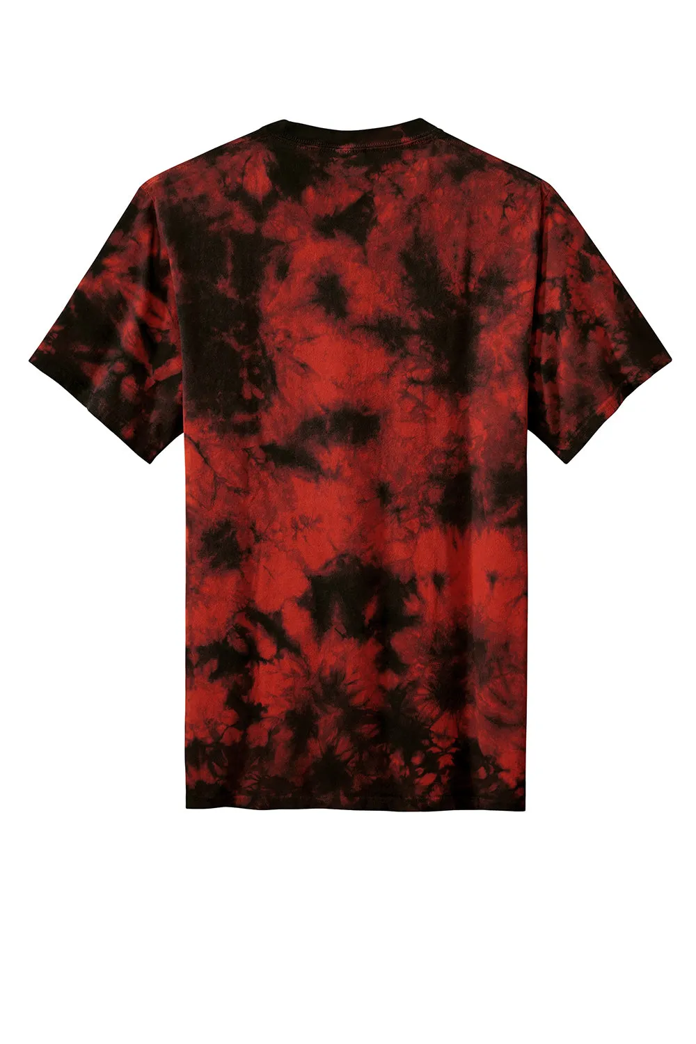 Port & Company Mens Crystal Tie-Dye Short Sleeve Crewneck T-Shirt - Black/Red  Buy the latest Clothing Port-Company
