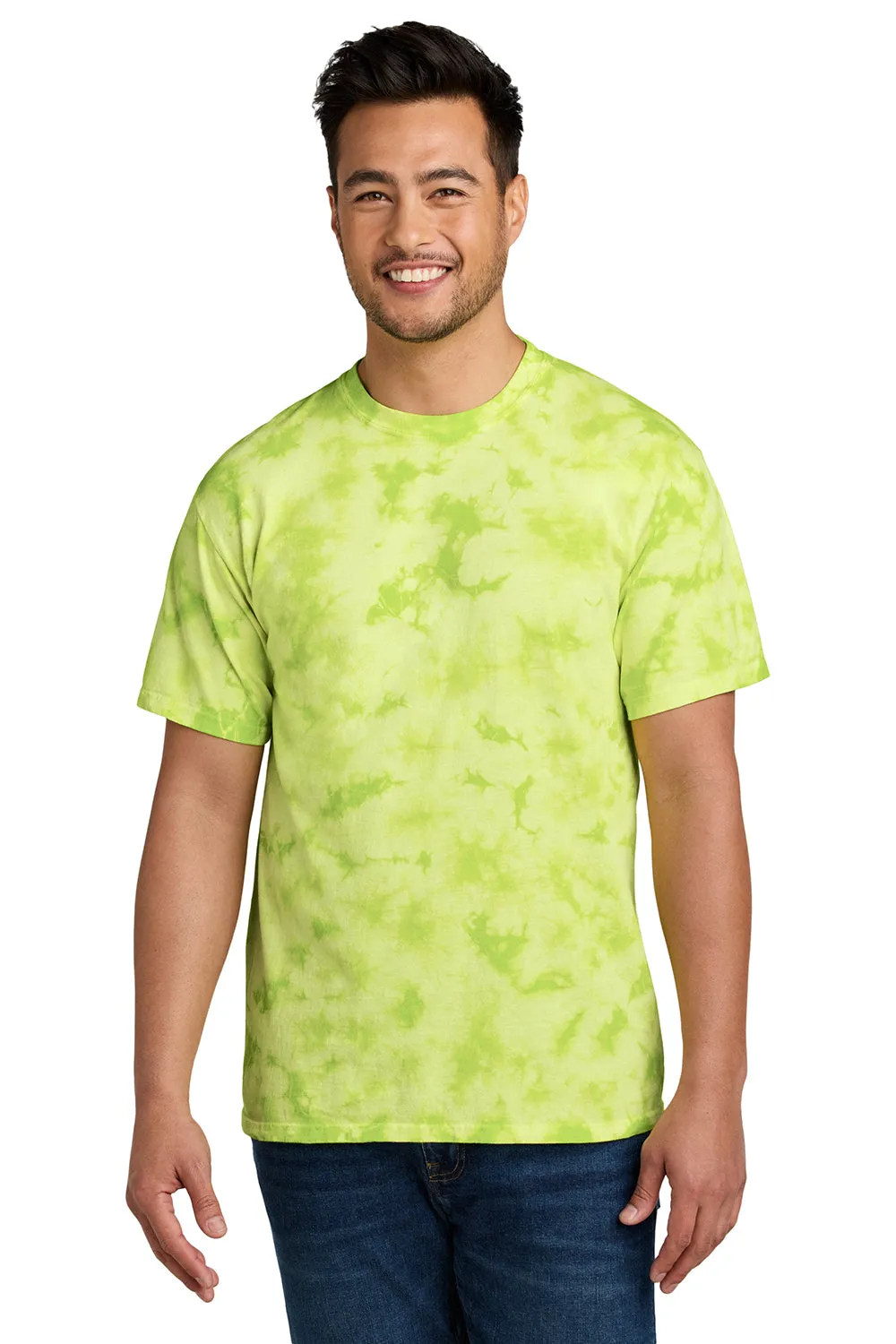 Port & Company Mens Crystal Tie-Dye Short Sleeve Crewneck T-Shirt - Lemon Lime  Buy the latest Clothing Port-Company