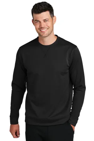 Port & Company Mens Dry Zone Performance Moisture Wicking Fleece Crewneck Sweatshirt - Jet Black  Buy the latest Clothing Port-Company