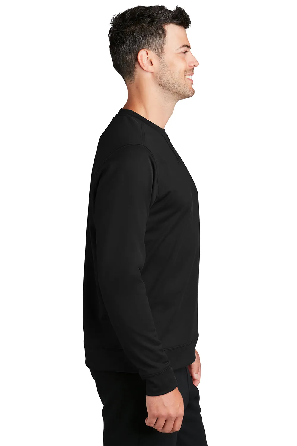 Port & Company Mens Dry Zone Performance Moisture Wicking Fleece Crewneck Sweatshirt - Jet Black  Buy the latest Clothing Port-Company