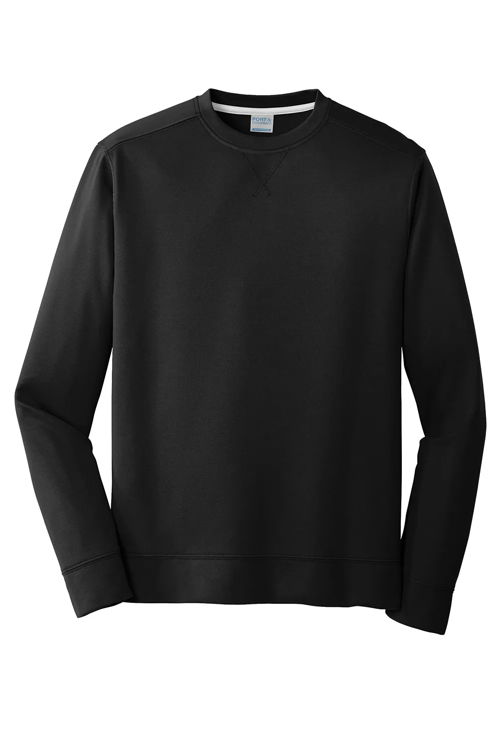 Port & Company Mens Dry Zone Performance Moisture Wicking Fleece Crewneck Sweatshirt - Jet Black  Buy the latest Clothing Port-Company