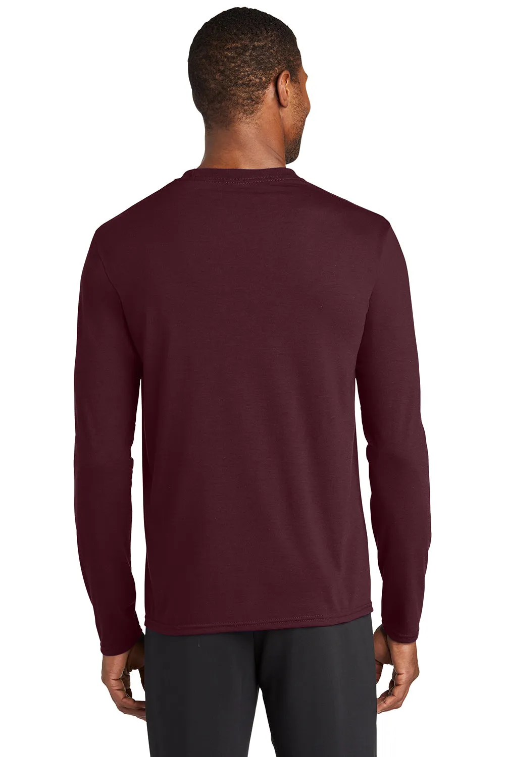Port & Company Mens Dry Zone Performance Moisture Wicking Long Sleeve Crewneck T-Shirt - Athletic Maroon  Buy the latest Clothing Port-Company