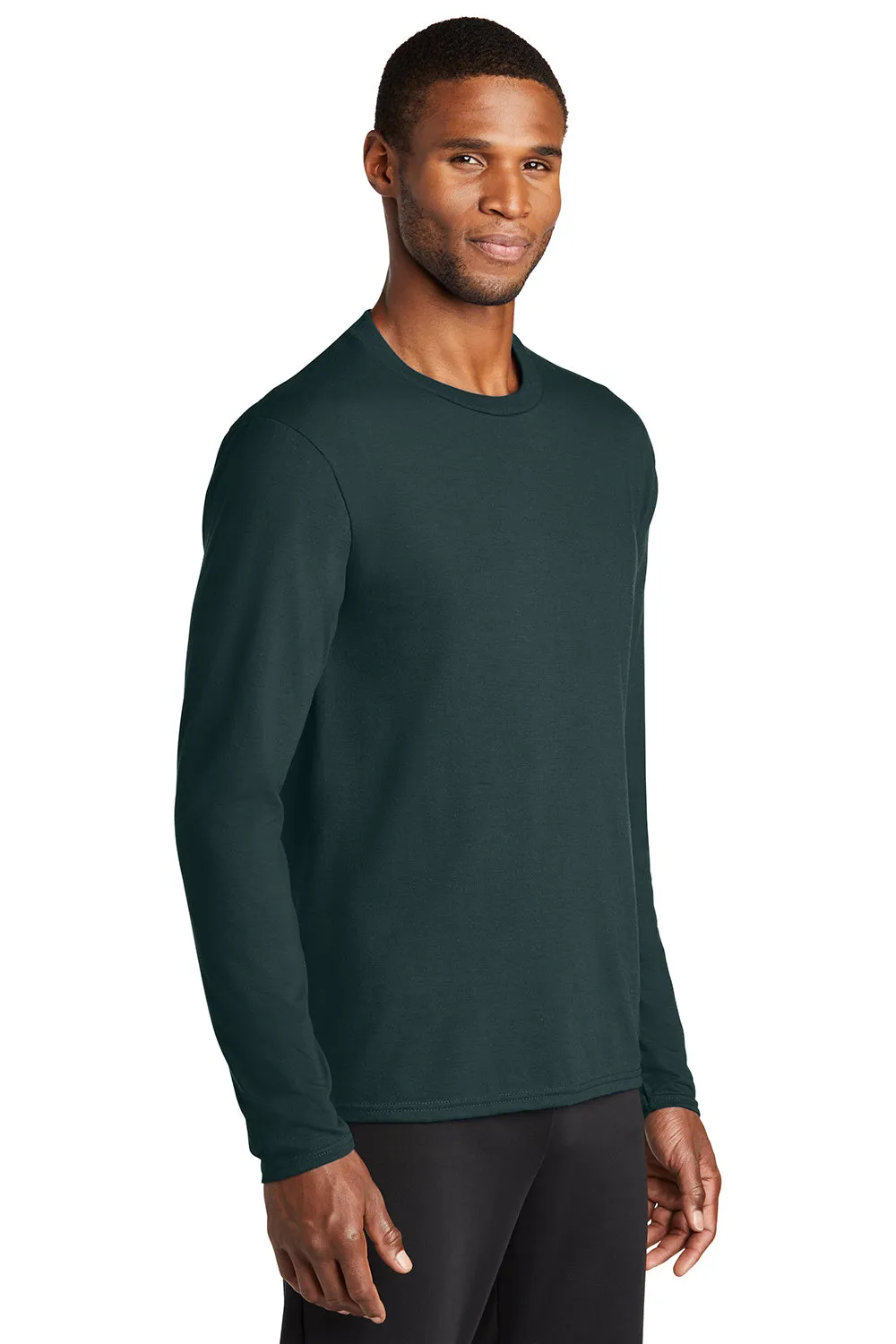 Port & Company Mens Dry Zone Performance Moisture Wicking Long Sleeve Crewneck T-Shirt - Dark Green  Buy the latest Clothing Port-Company