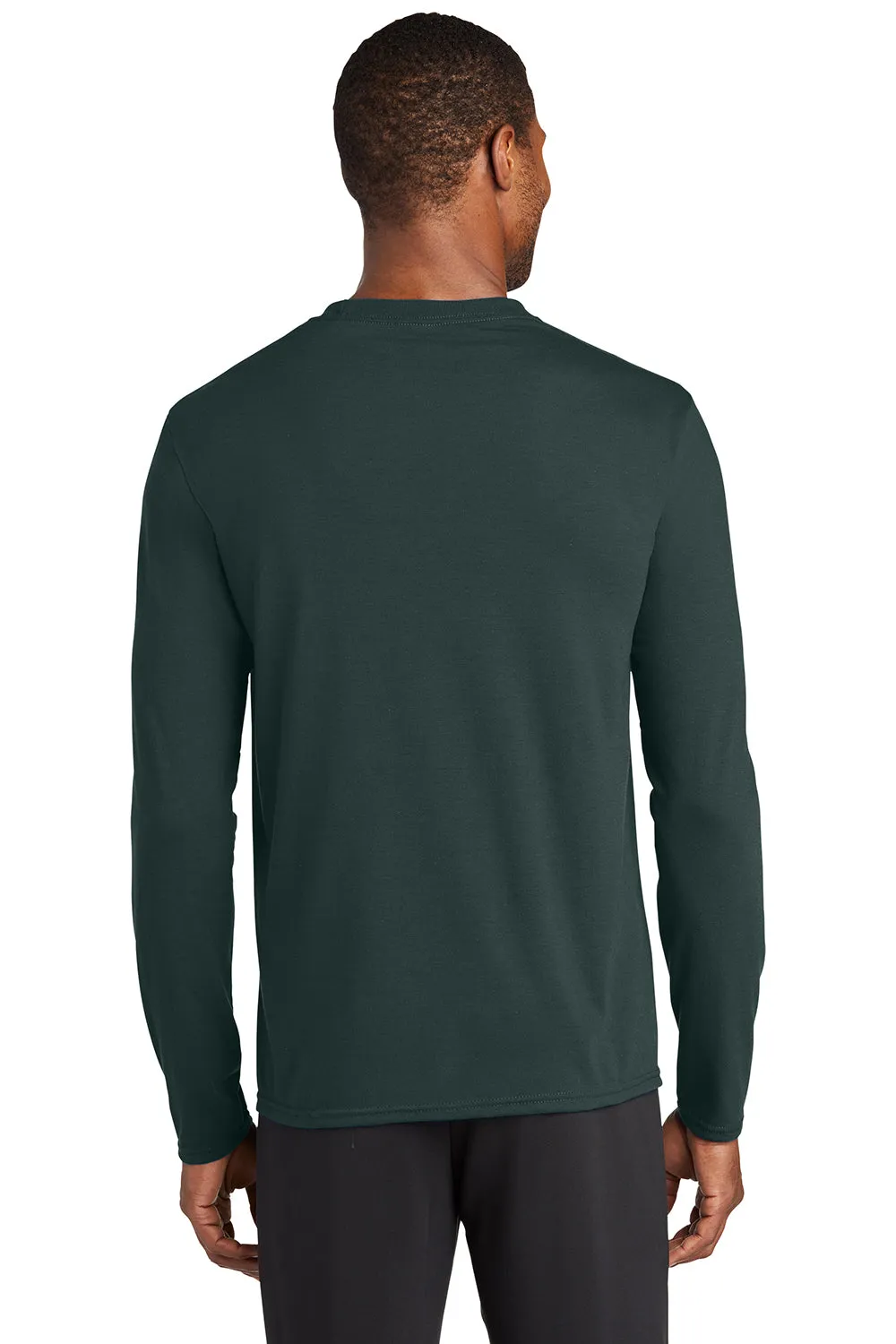 Port & Company Mens Dry Zone Performance Moisture Wicking Long Sleeve Crewneck T-Shirt - Dark Green  Buy the latest Clothing Port-Company