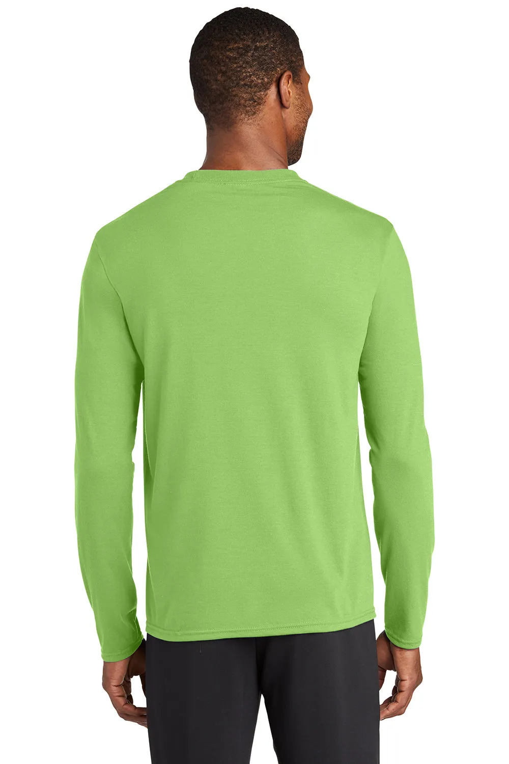 Port & Company Mens Dry Zone Performance Moisture Wicking Long Sleeve Crewneck T-Shirt - Lime Green  Buy the latest Clothing Port-Company
