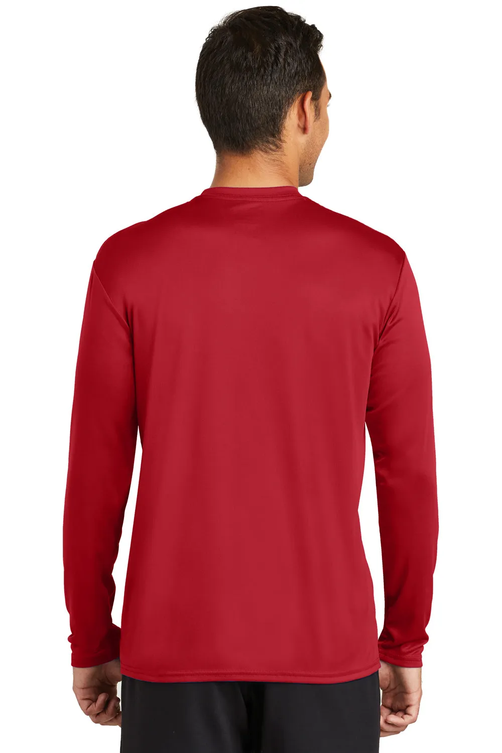 Port & Company Mens Dry Zone Performance Moisture Wicking Long Sleeve Crewneck T-Shirt - Red  Buy the latest Clothing Port-Company