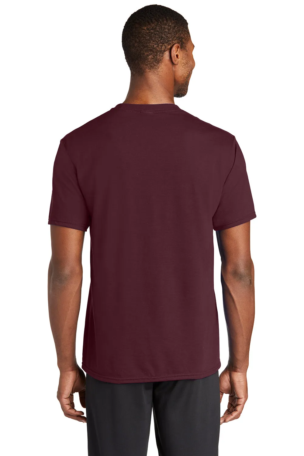 Port & Company Mens Dry Zone Performance Moisture Wicking Short Sleeve Crewneck T-Shirt - Athletic Maroon  Buy the latest Clothing Port-Company