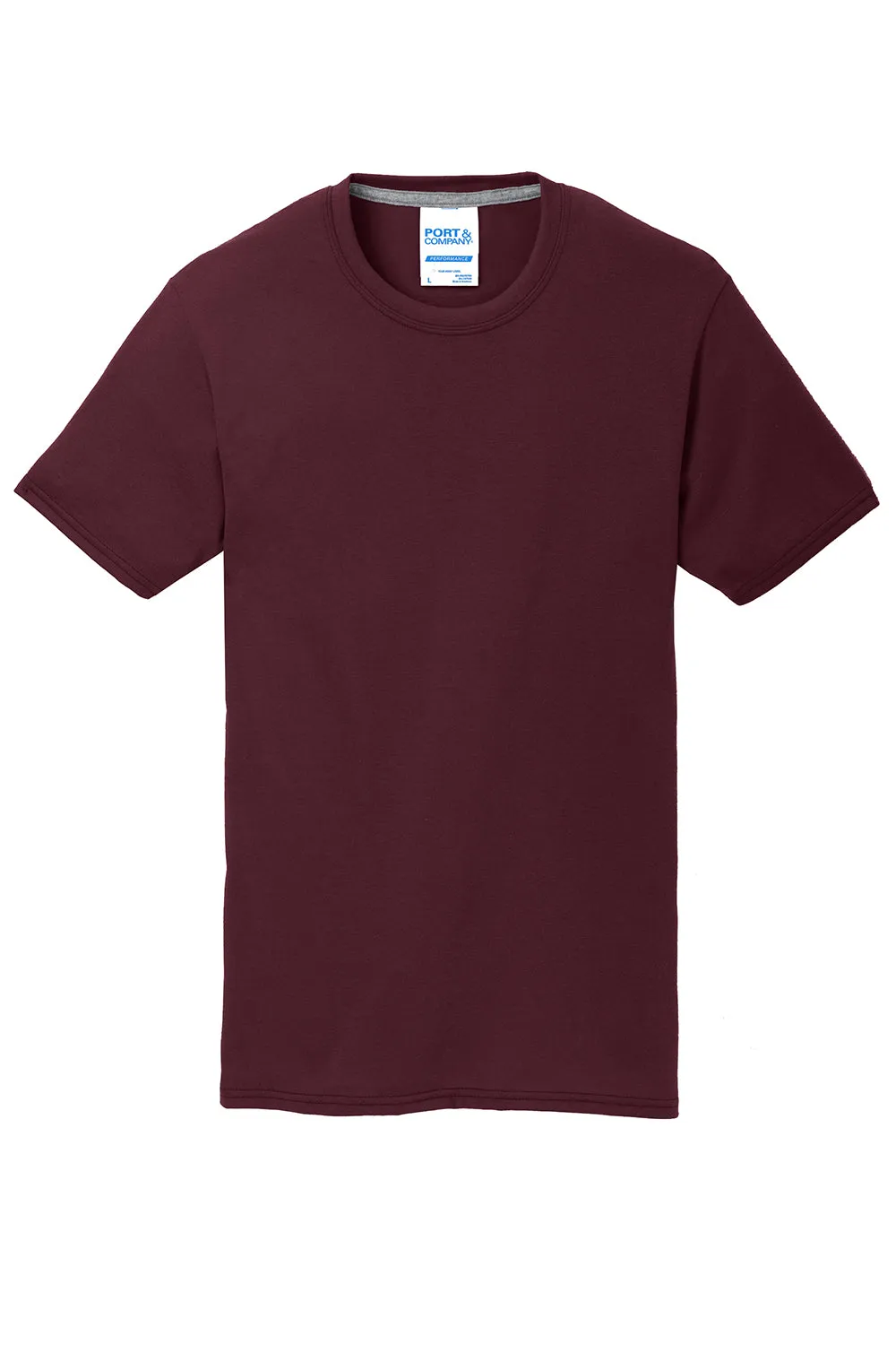 Port & Company Mens Dry Zone Performance Moisture Wicking Short Sleeve Crewneck T-Shirt - Athletic Maroon  Buy the latest Clothing Port-Company