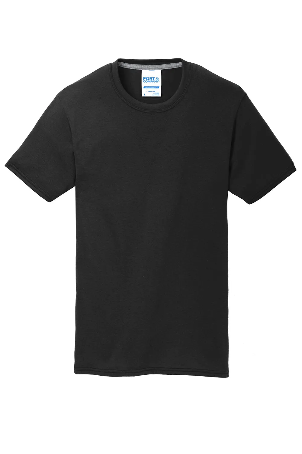 Port & Company Mens Dry Zone Performance Moisture Wicking Short Sleeve Crewneck T-Shirt - Jet Black  Buy the latest Clothing Port-Company