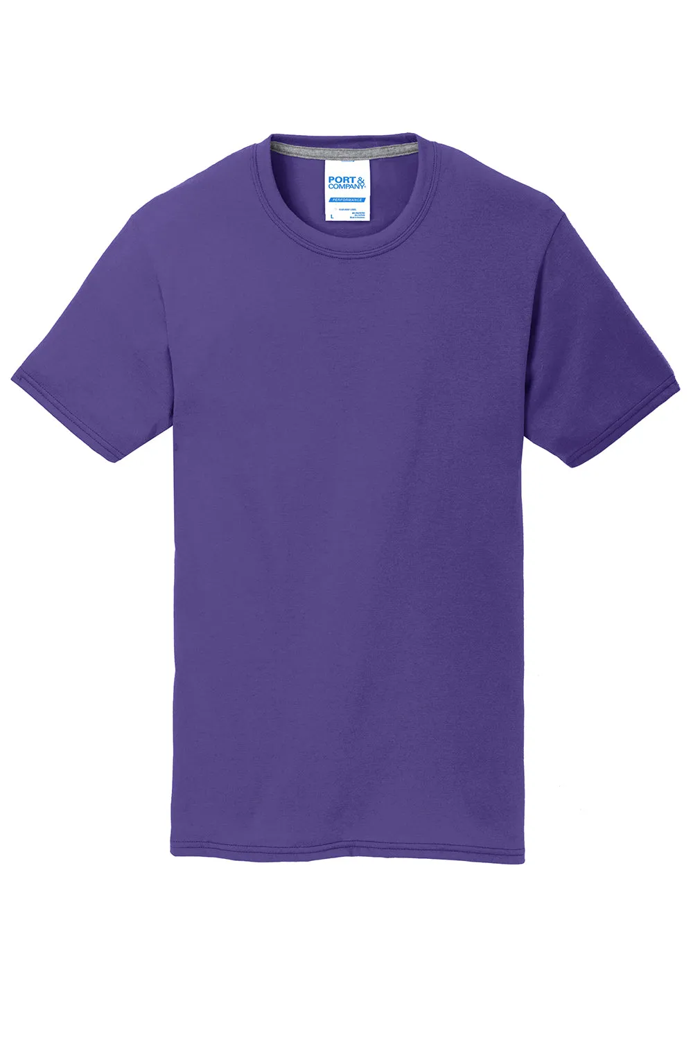Port & Company Mens Dry Zone Performance Moisture Wicking Short Sleeve Crewneck T-Shirt - Purple  Buy the latest Clothing Port-Company