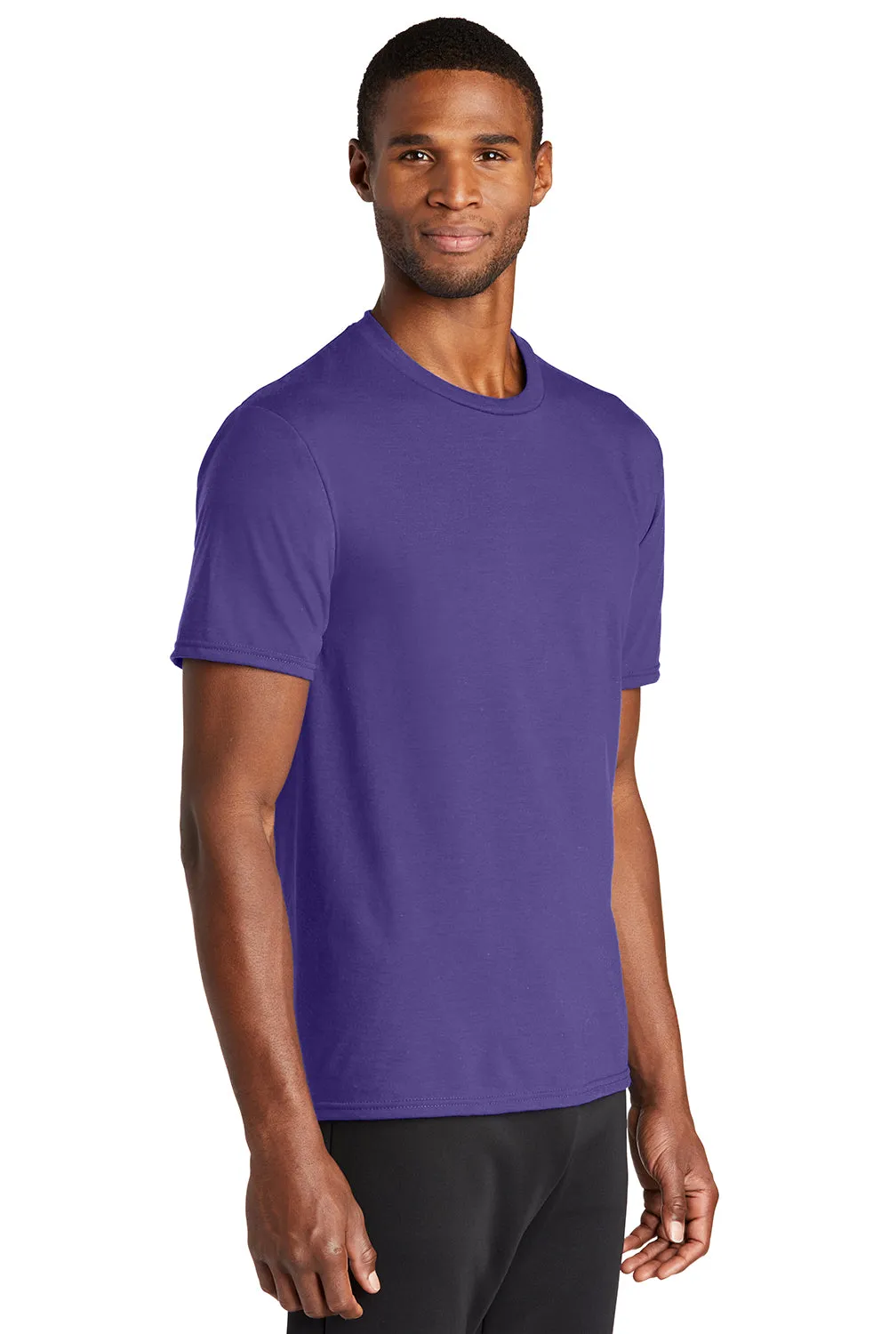 Port & Company Mens Dry Zone Performance Moisture Wicking Short Sleeve Crewneck T-Shirt - Purple  Buy the latest Clothing Port-Company