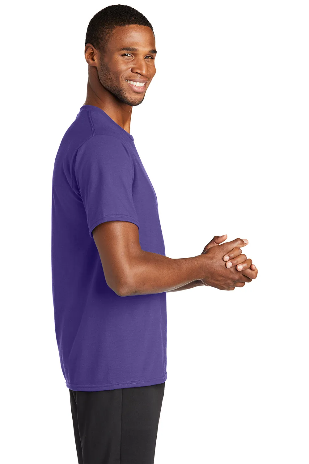 Port & Company Mens Dry Zone Performance Moisture Wicking Short Sleeve Crewneck T-Shirt - Purple  Buy the latest Clothing Port-Company