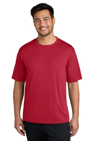 Port & Company Mens Dry Zone Performance Moisture Wicking Short Sleeve Crewneck T-Shirt - Red  Buy the latest Clothing Port-Company