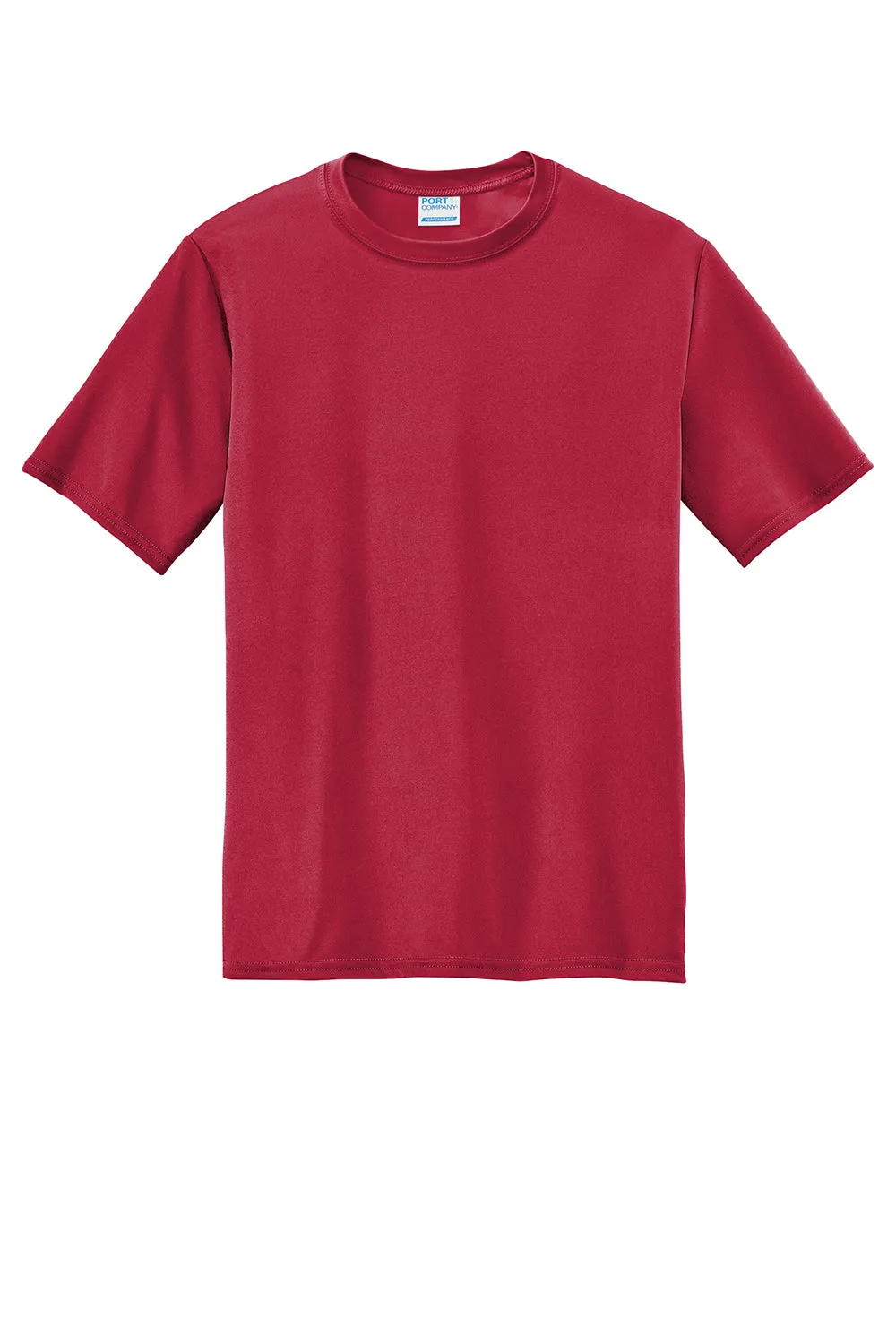 Port & Company Mens Dry Zone Performance Moisture Wicking Short Sleeve Crewneck T-Shirt - Red  Buy the latest Clothing Port-Company