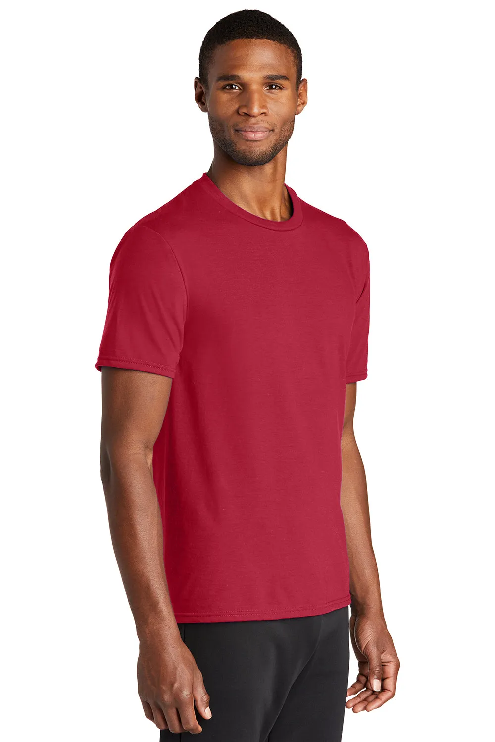 Port & Company Mens Dry Zone Performance Moisture Wicking Short Sleeve Crewneck T-Shirt - Red  Buy the latest Clothing Port-Company