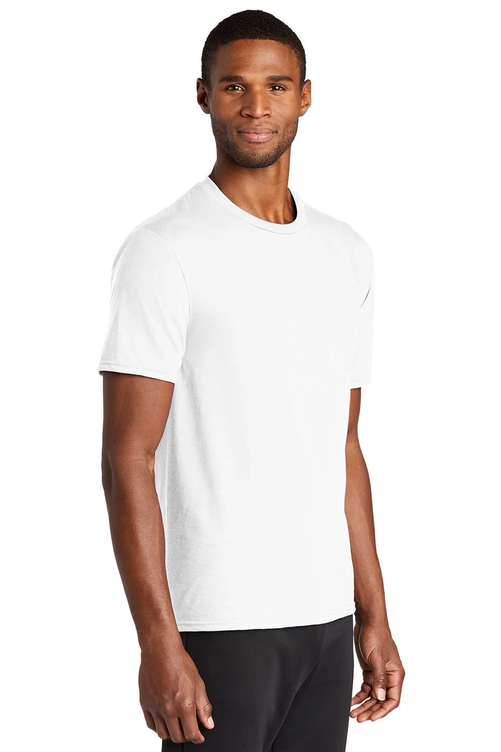 Port & Company Mens Dry Zone Performance Moisture Wicking Short Sleeve Crewneck T-Shirt - White  Buy the latest Clothing Port-Company