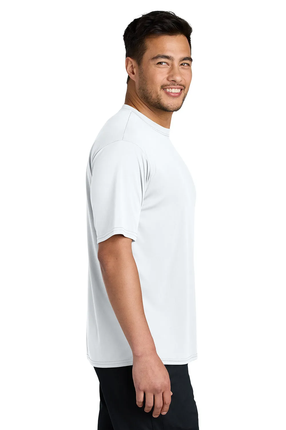 Port & Company Mens Dry Zone Performance Moisture Wicking Short Sleeve Crewneck T-Shirt - White  Buy the latest Clothing Port-Company