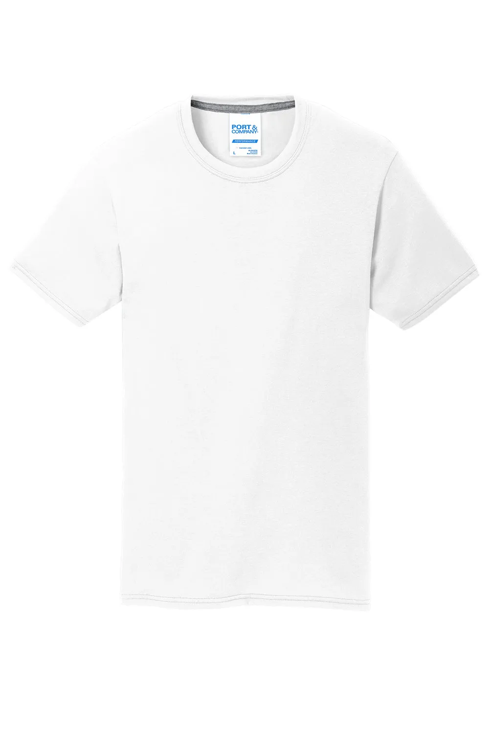 Port & Company Mens Dry Zone Performance Moisture Wicking Short Sleeve Crewneck T-Shirt - White  Buy the latest Clothing Port-Company