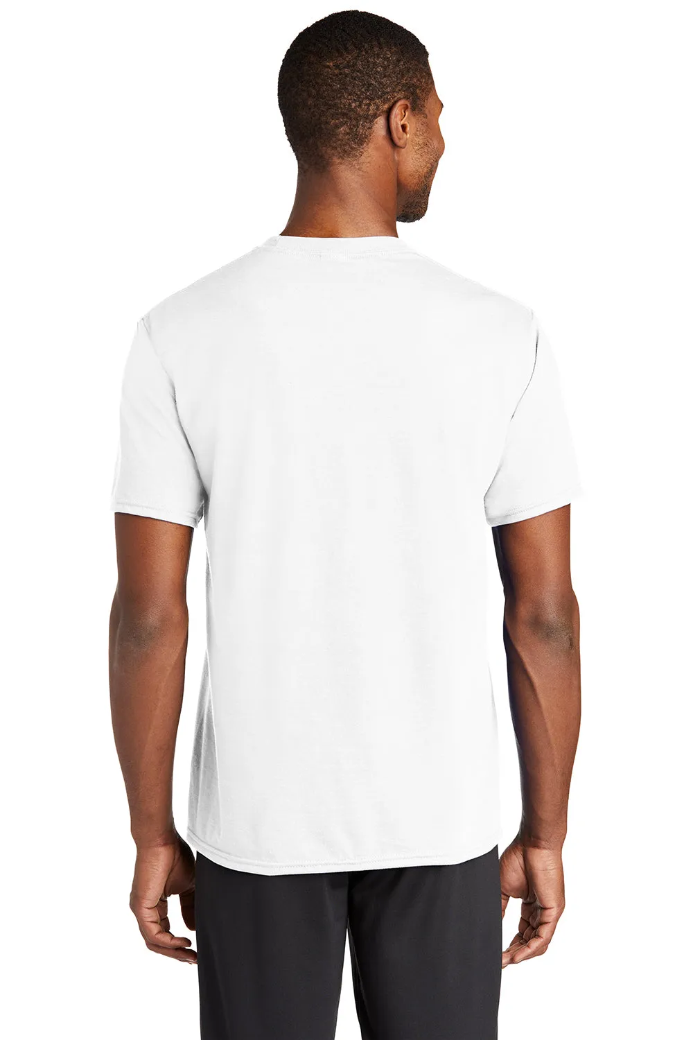 Port & Company Mens Dry Zone Performance Moisture Wicking Short Sleeve Crewneck T-Shirt - White  Buy the latest Clothing Port-Company