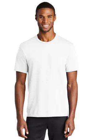 Port & Company Mens Dry Zone Performance Moisture Wicking Short Sleeve Crewneck T-Shirt - White  Buy the latest Clothing Port-Company