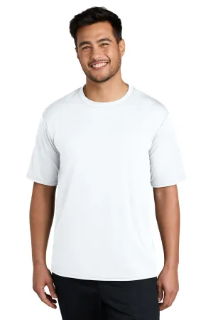 Port & Company Mens Dry Zone Performance Moisture Wicking Short Sleeve Crewneck T-Shirt - White  Buy the latest Clothing Port-Company