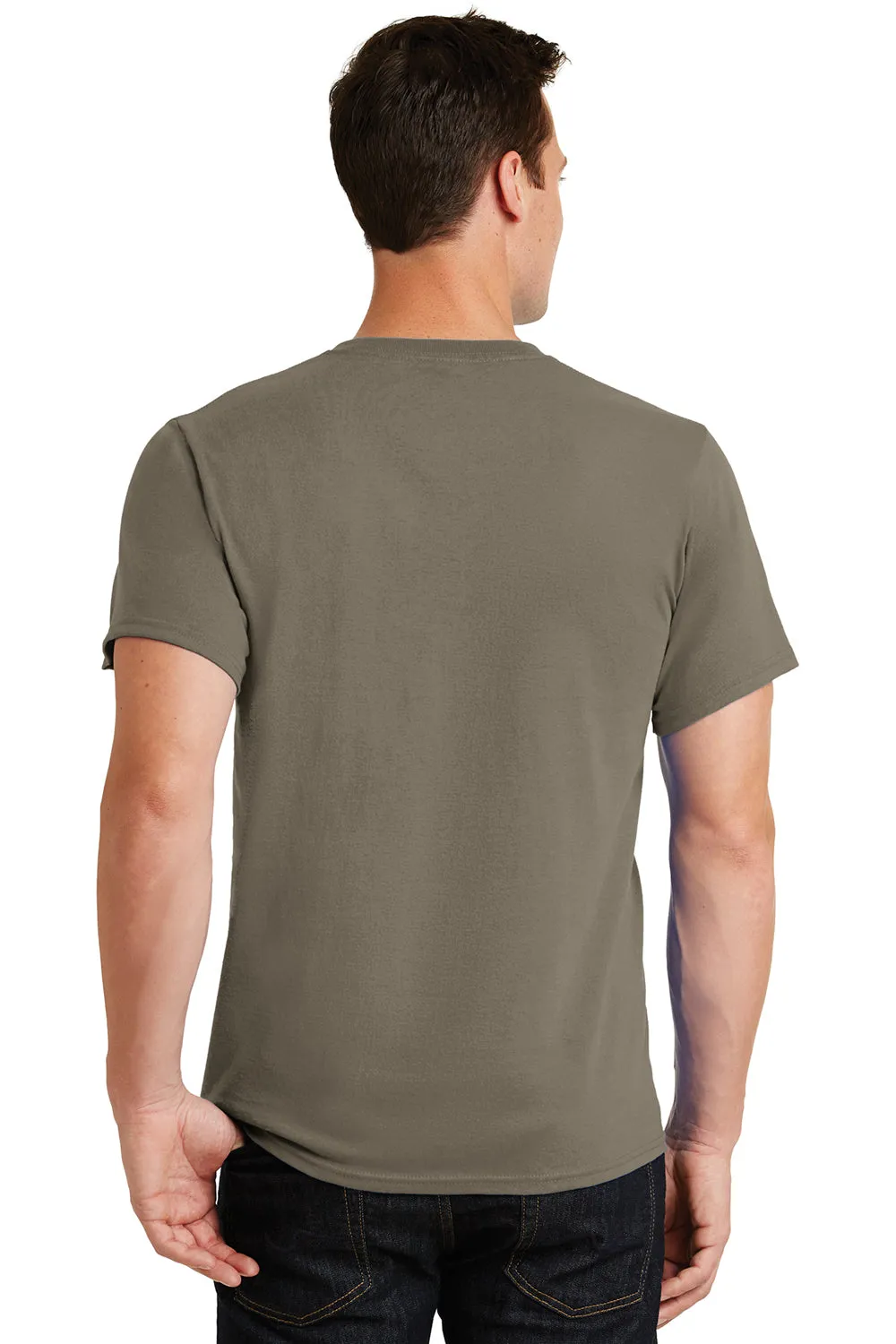 Port & Company Mens Essential Short Sleeve Crewneck T-Shirt - Dusty Brown  Buy the latest Clothing Port-Company