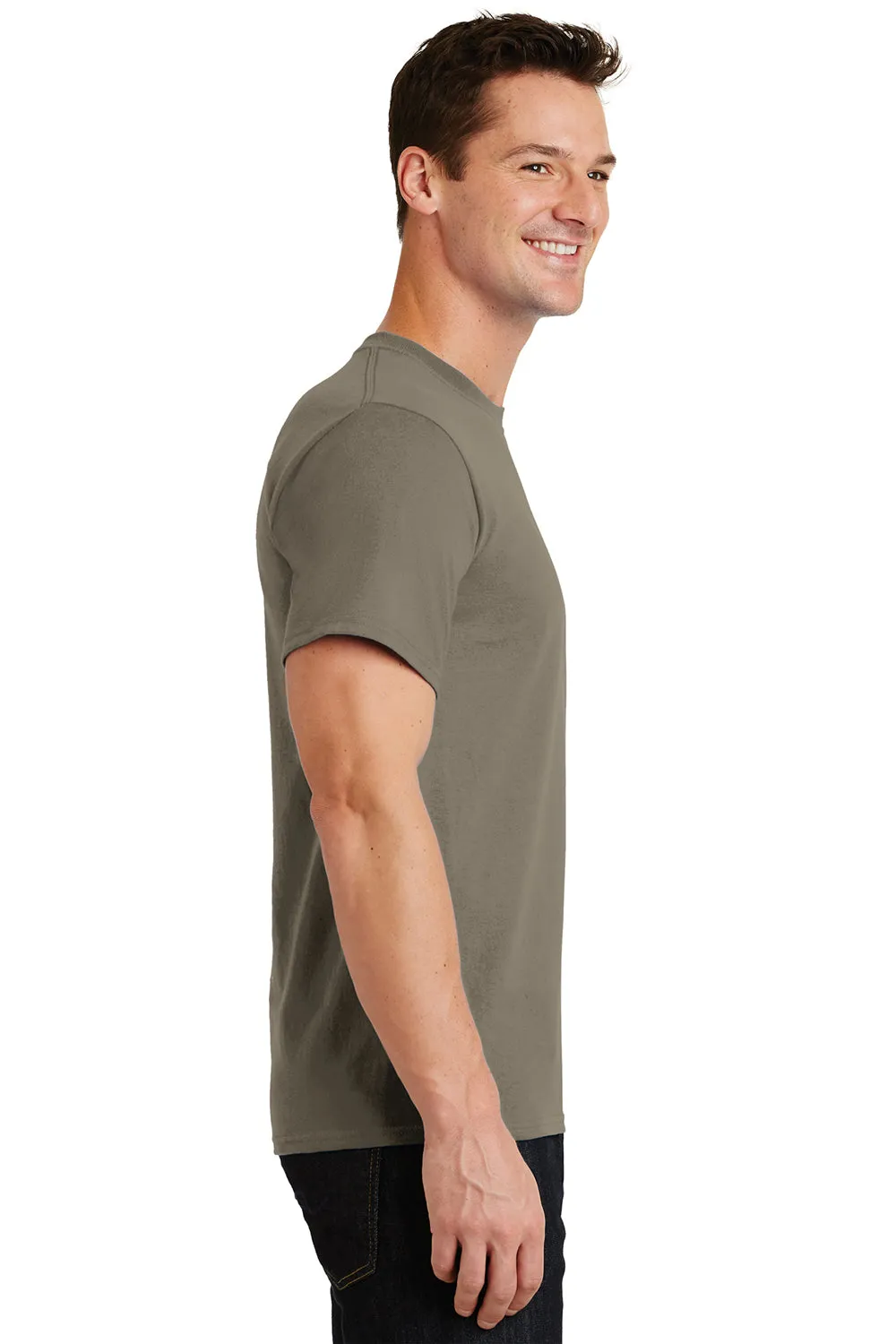 Port & Company Mens Essential Short Sleeve Crewneck T-Shirt - Dusty Brown  Buy the latest Clothing Port-Company