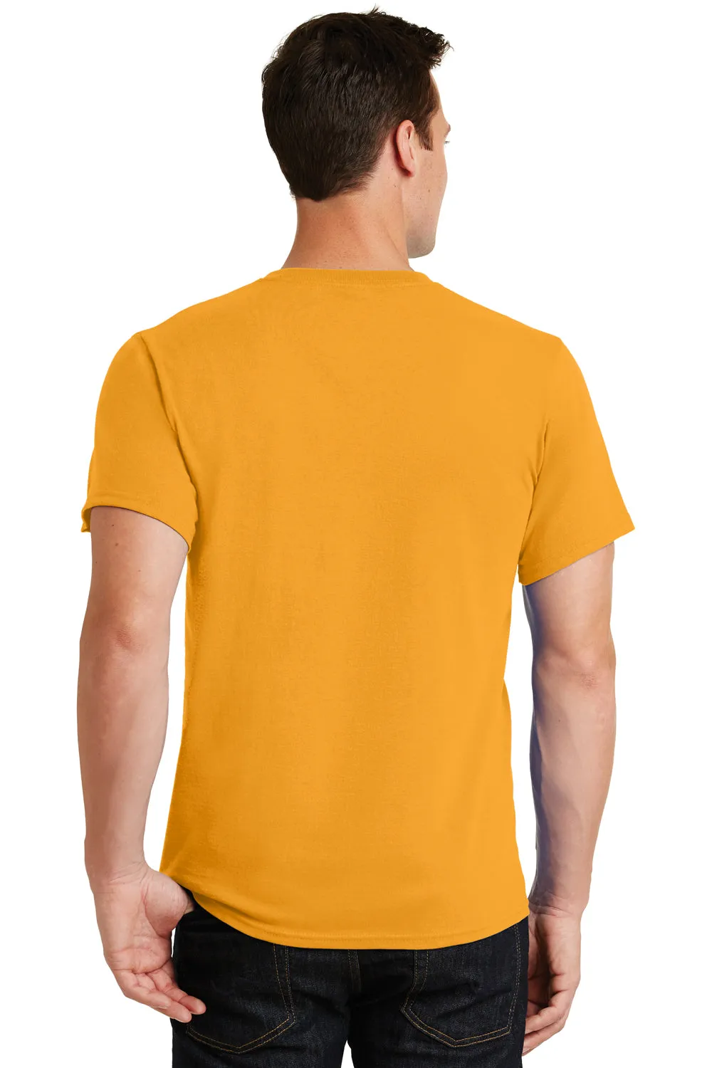 Port & Company Mens Essential Short Sleeve Crewneck T-Shirt - Gold  Buy the latest Clothing Port-Company